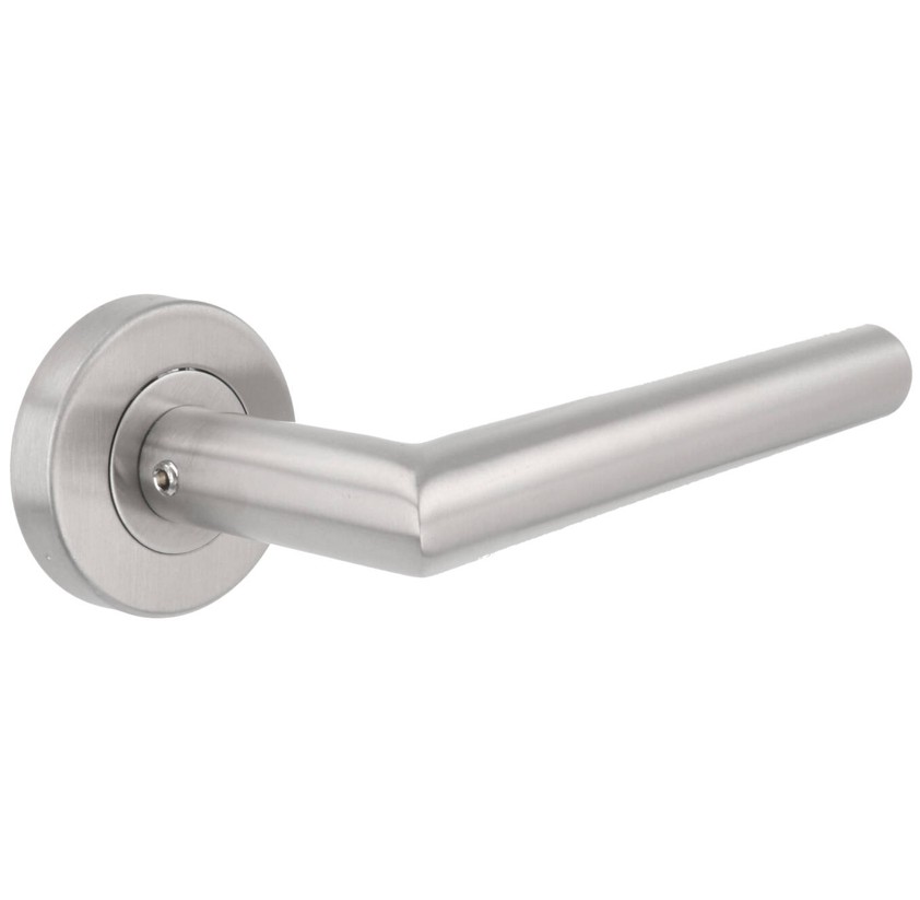 ODShop deurklink Modern haaks op rond rozet rvs - Afbeelding 3