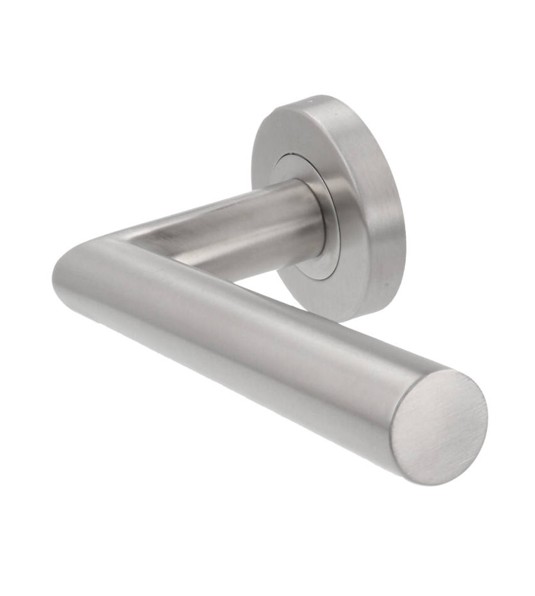 ODShop deurklink Modern haaks op rond rozet rvs - Afbeelding 5