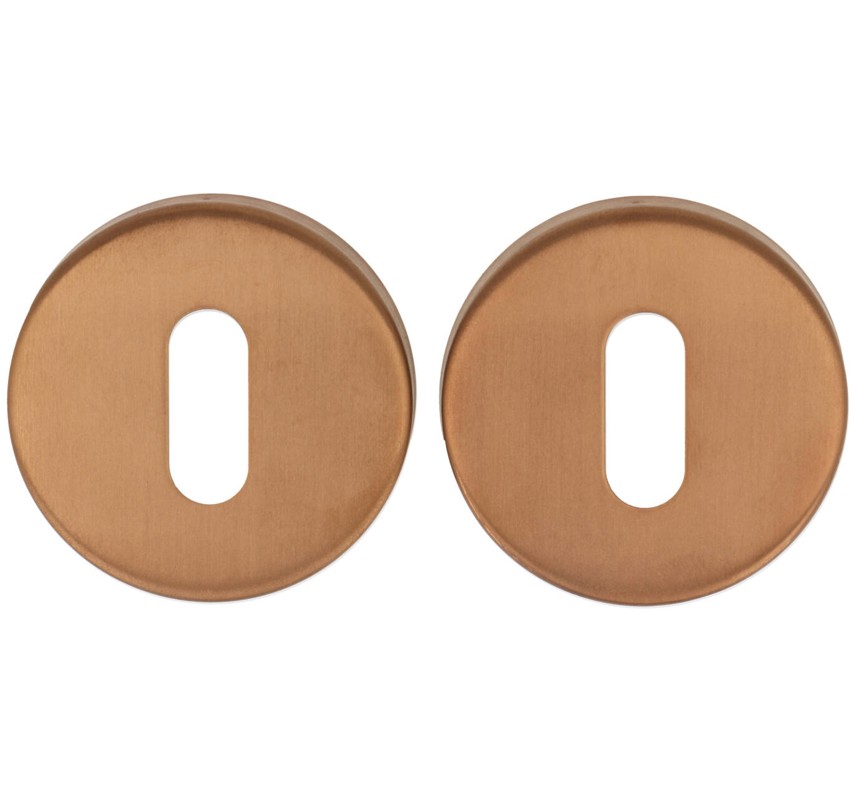 ODShop sleutelplaatjes Modern rond PVD brons