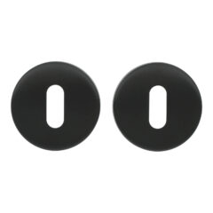 ODShop sleutelplaatjes Modern rond PVD zwart