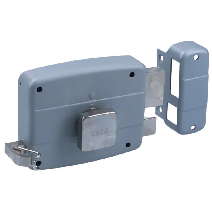 Oplegslot Cisa 50430 50 mm DIN links naar binnen draaiend met knop