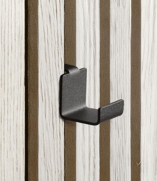 Set van 2 zwarte haken voor akoestische panelen - Afbeelding 3