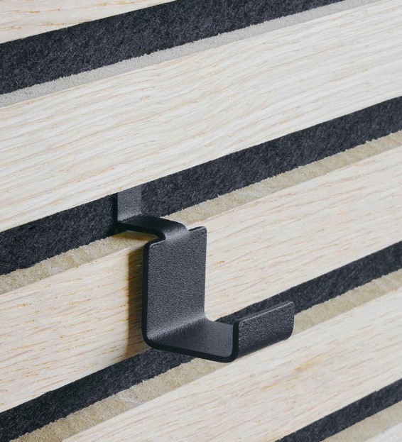 Set van 2 zwarte haken voor akoestische panelen - Afbeelding 4