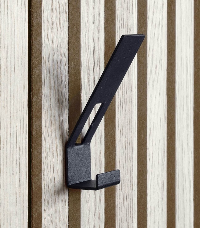 Set van 2 zwarte kapstokhaken voor akoestische panelen - Afbeelding 3