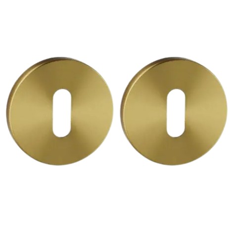 Set van twee sleutelplaatjes ø52x6mm Permafix PVD goud