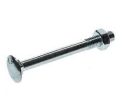 Slotbout en moer M10x80 mm staal verzinkt