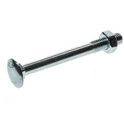 Slotbout en moer M10x80 mm staal verzinkt