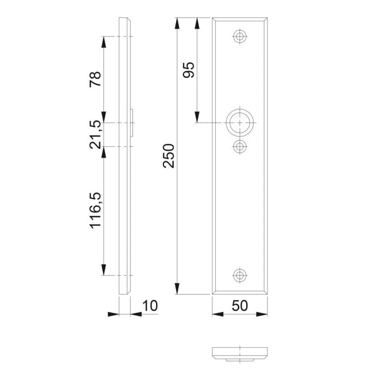 Veiligheidsschild blind Hoppe voor binnenzijde SKG3 - Afbeelding 2