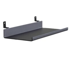 Zwarte wandplank voor akoestisch paneel
