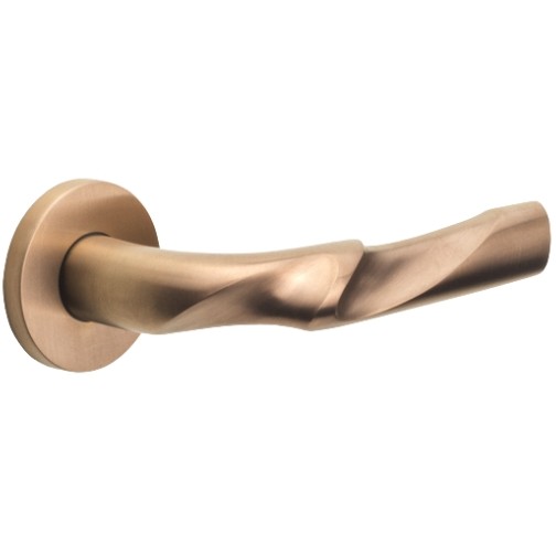 Deurklink ELEEZ ZH100-G op rozet PVD licht brons