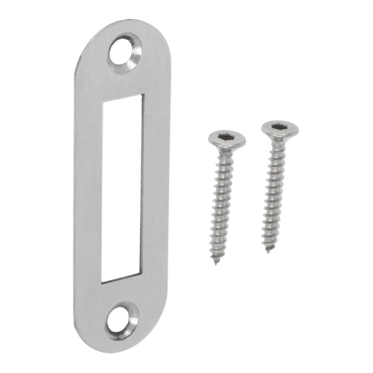 FORMANI afgeronde sluitplaat voor kastslot BASICS LBSPAK rvs - Afbeelding 3