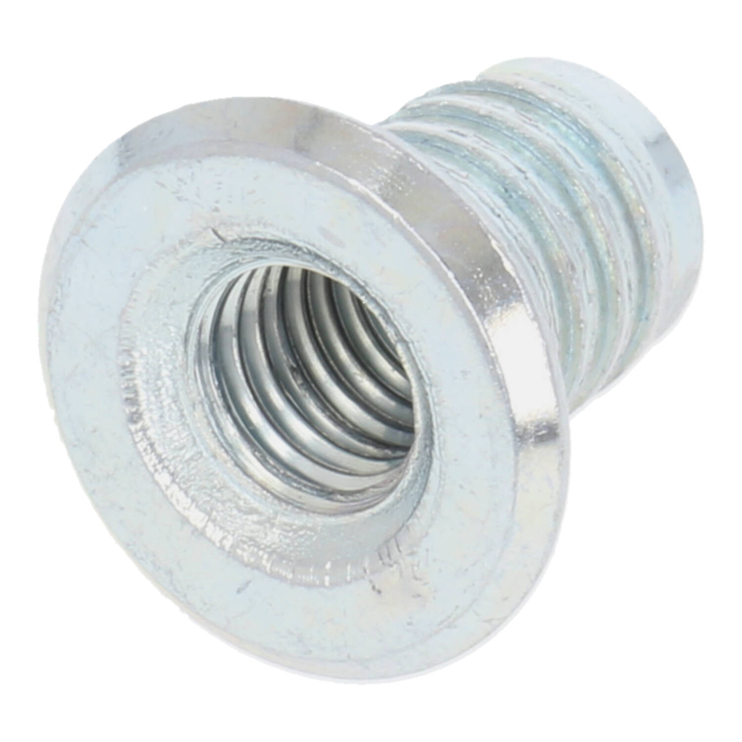 Inslagmoer geribbeld met kraag M10 staal