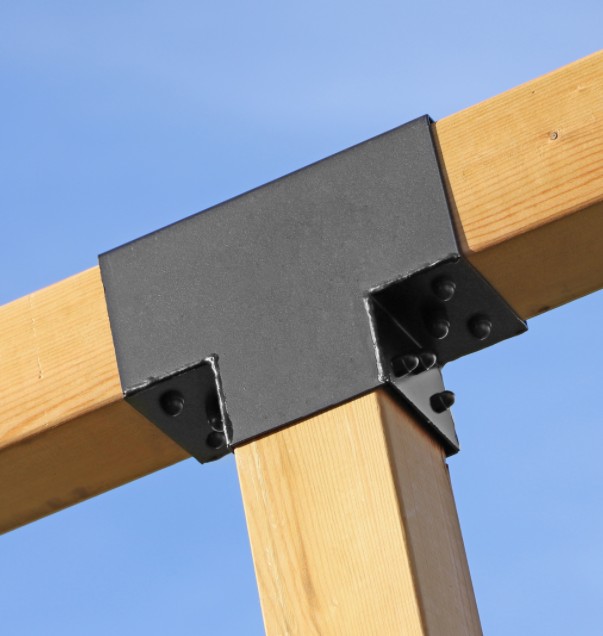 Starx paalverbinder type-T 120x120 mm zwart - Afbeelding 3
