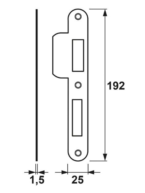 AXA sluitplaat veiligheidsdeurslot 7425 PC72 DIN rechts - Afbeelding 2