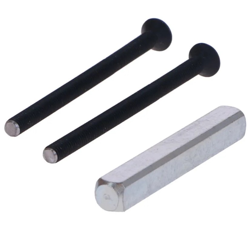 S2 montageset voor hefschuifbeslag inbouwkom/greep zwart deurdikte 78-82 mm