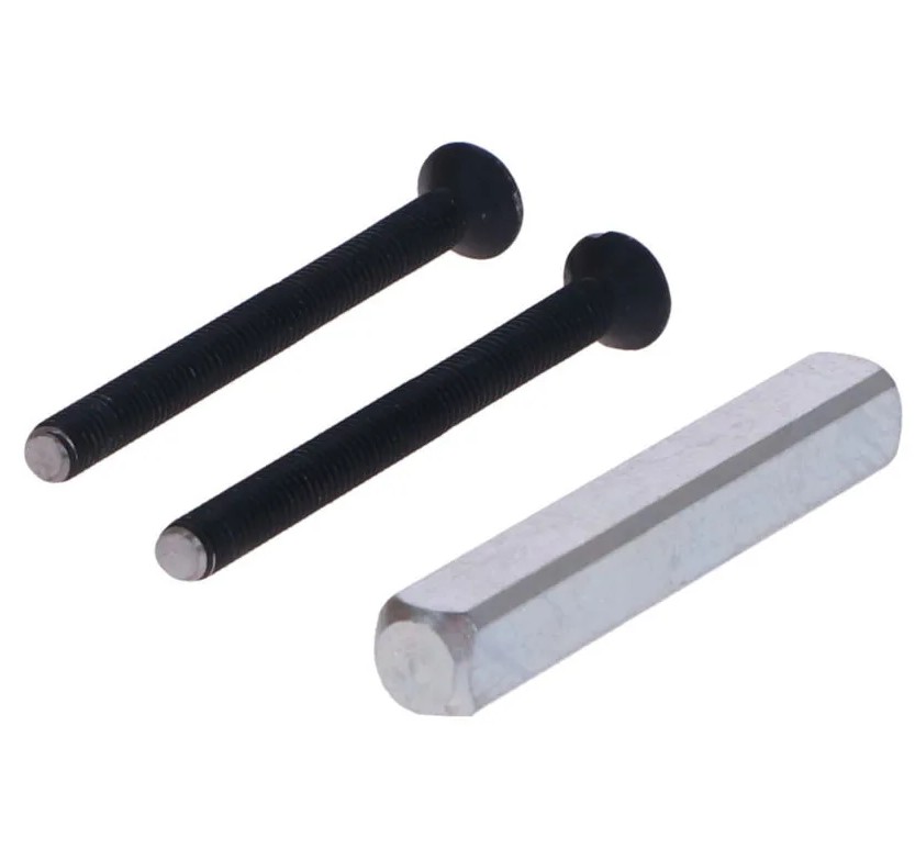 S2 montageset voor hefschuifbeslag opbouwkomgreep zwart deurdikte 51-60 mm