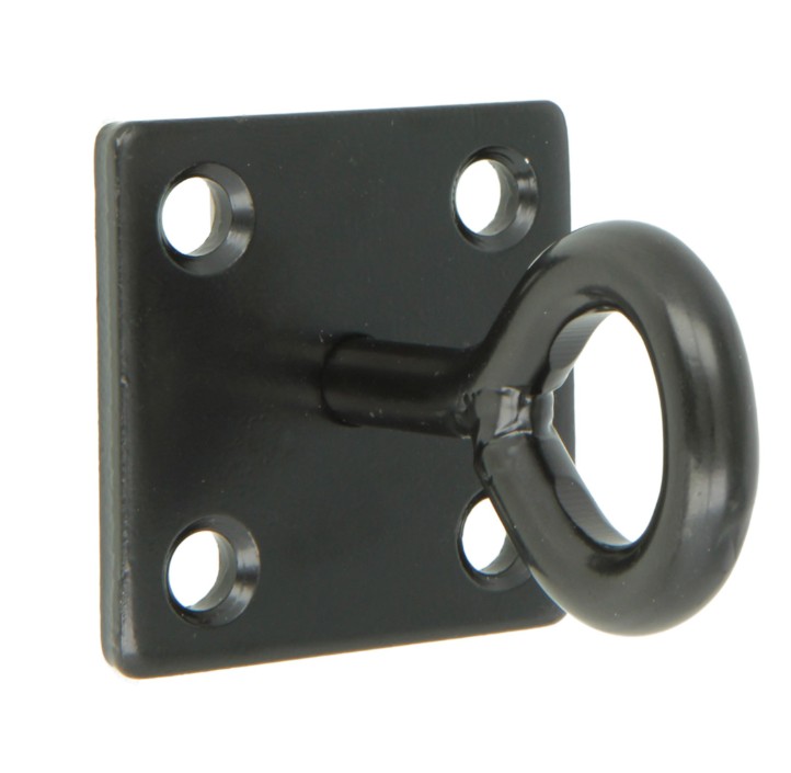 AMIG Gesloten haak op plaat 50x50x5 mm staal zwart