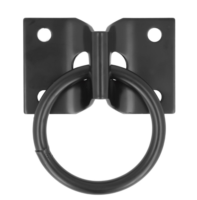 AMIG Ring op plaat 70x45 mm staal zwart