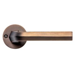 Deurklink Jolie Six Fois op rond rozet antiek brons