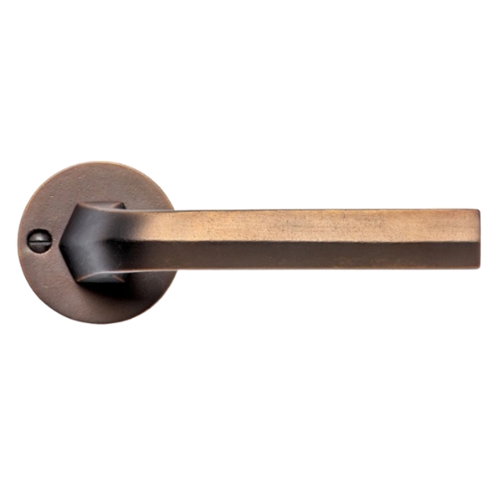 Deurklink Jolie Six Fois op rond rozet antiek brons