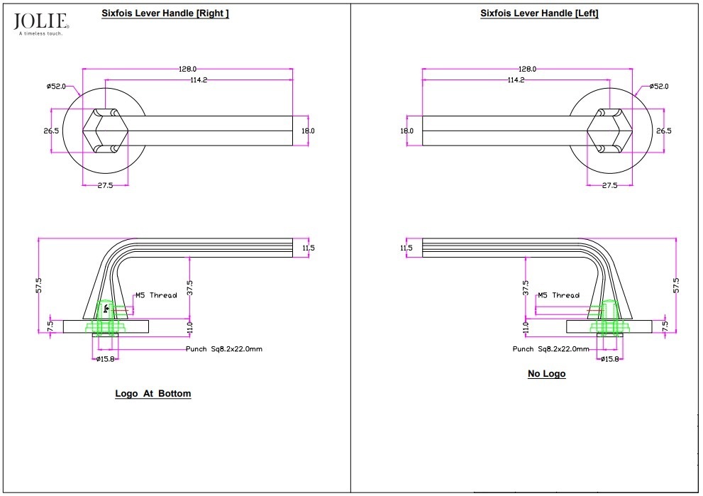 Deurklink Jolie Six Fois op rond rozet antiek goud - Afbeelding 2