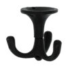 Kapstokhaak draaibaar zwart waxlaag