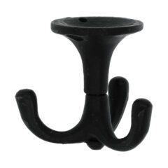 Kapstokhaak draaibaar zwart waxlaag
