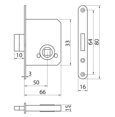 Loopslot mini met hoekplaat geel verzinkt - Afbeelding 2