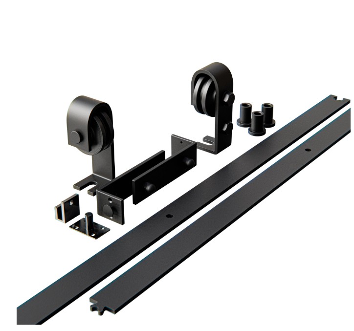 Schuifdeursysteem voor vouwdeuren Mod. SD006 staal zwart - Afbeelding 3