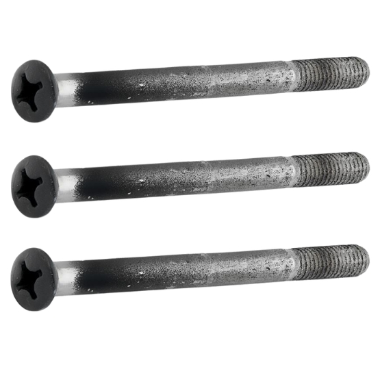 Set van 3 bouten M6x80 mm mat zwart