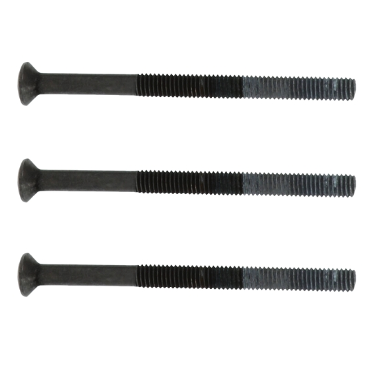 Set van 3 bouten M6x80 mm messing antiek brons