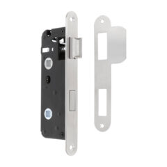 Smaldeurslot wcbadkamer 638 mm met ronde voorplaat rvs