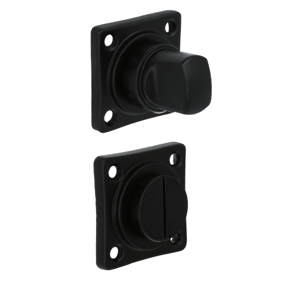 WC-sluiting vierkant 8 mm messing zwart - Afbeelding 2