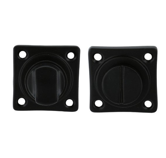 WC-sluiting vierkant 8 mm messing zwart