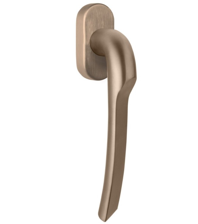 Draaikiepgarnituur RIVIO by Gensler GL102-DK-O links PVD licht brons