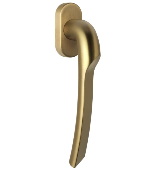 Draaikiepgarnituur RIVIO by Gensler GL102-DK-O links PVD mat goud