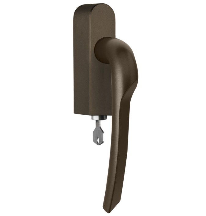 Draaikiepgarnituur RIVIO by Gensler GL102-DKLOCK-O links brons