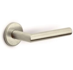 Deurklink BASICS LBII-19 op ronde rozet PVD champagne