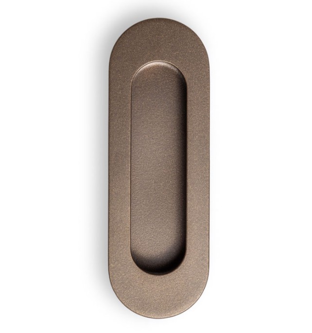 Schuifdeurkom Ovaal 120x40mm donker brons