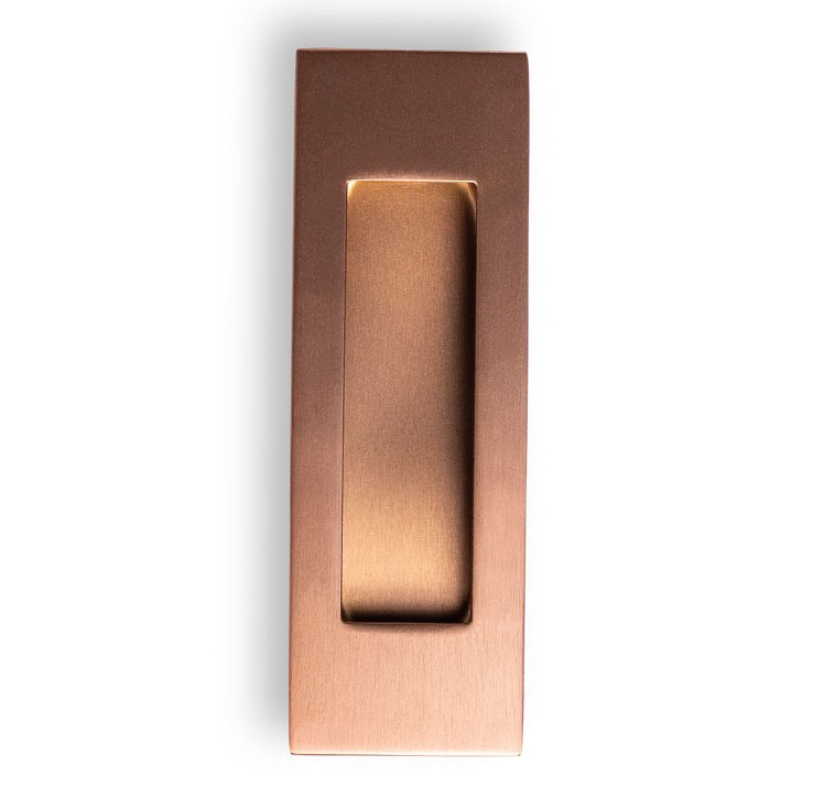 Schuifdeurkom Rechthoek 120x40mm PVD brons koper