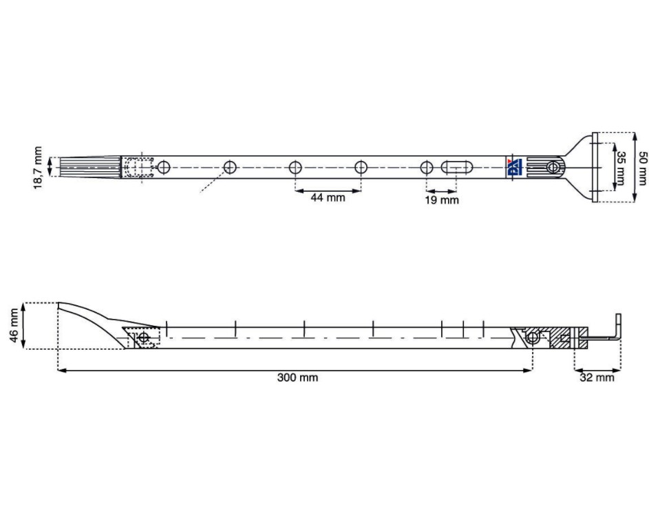 DX Raamuitzetter standaard 30 cm zwart - Afbeelding 2