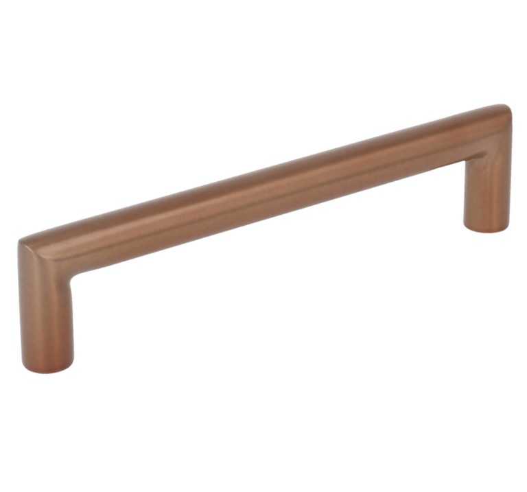 Greep rond 128 mm mat brons