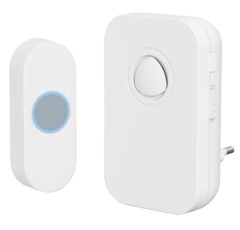 Q-Link gong plug-in met beldrukker wit