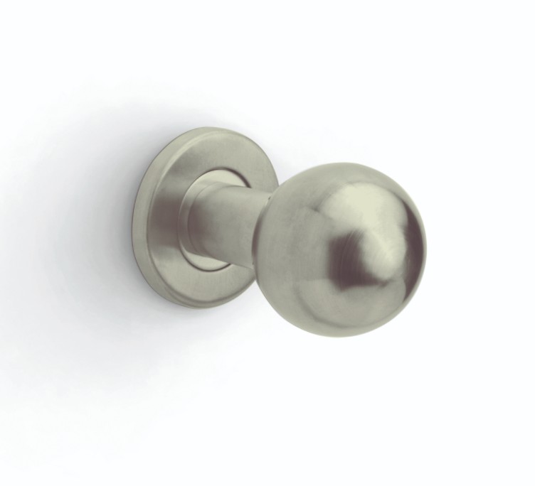 Voordeurknop BASICS LB501V vast op rozet PVD champagne