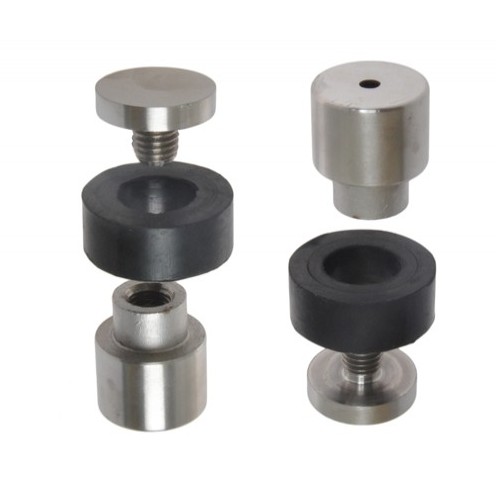 Deurstop vloermontage rond 30x44 mm rvs - Afbeelding 3