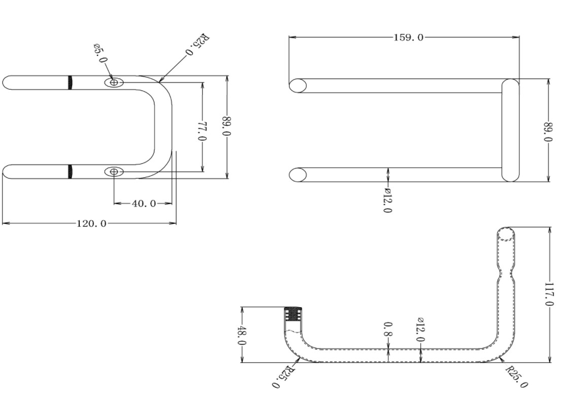 Ophanghaak dubbel 160x115x90 mm verzinkt - Afbeelding 2