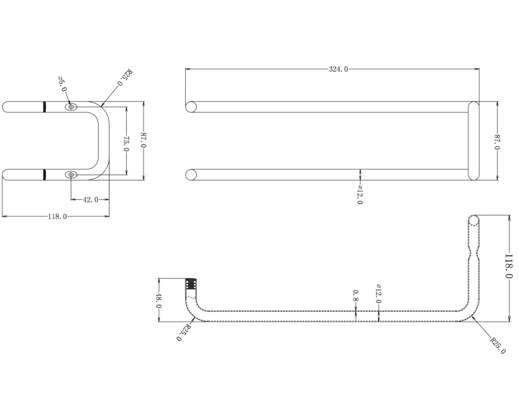 Ophanghaak dubbel 325x115x90 mm verzinkt - Afbeelding 2