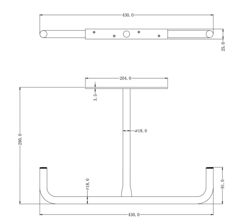 Plafond ophanghaak dubbel 430x290 mm verzinkt - Afbeelding 2