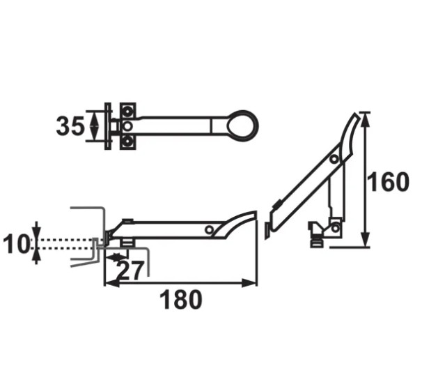 AXA combi-raamuitzetter AXAflex rvs/wit - Afbeelding 2