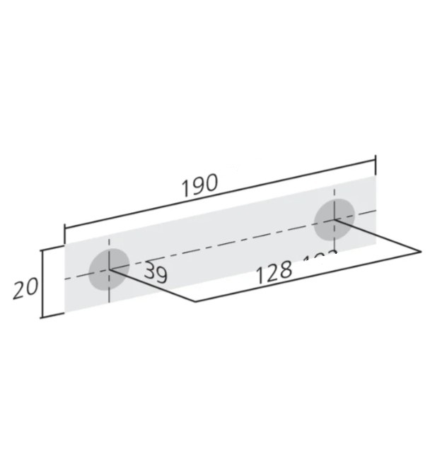 Greep Manor 128 mm zamak brons - Afbeelding 2